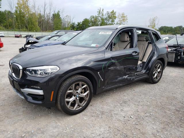 5UXTY5C08M9F91793 - 2021 BMW X3 XDRIVE30I BLACK photo 1