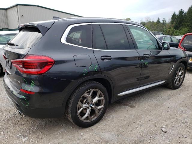 5UXTY5C08M9F91793 - 2021 BMW X3 XDRIVE30I BLACK photo 3