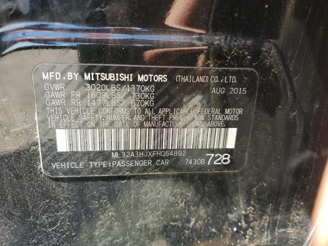 ML32A3HJXFH054892 - 2015 MITSUBISHI MIRAGE DE BLACK photo 12
