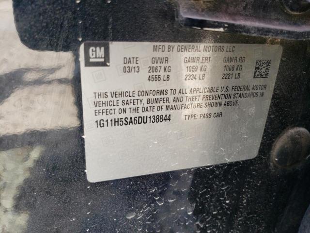 1G11H5SA6DU138844 - 2013 CHEVROLET MALIBU LTZ Qara foto 12