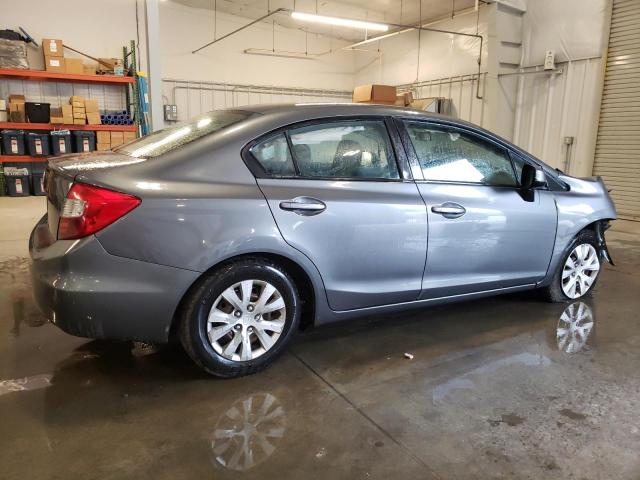 19XFB2F55CE055655 - 2012 HONDA CIVIC LX GRAY photo 3