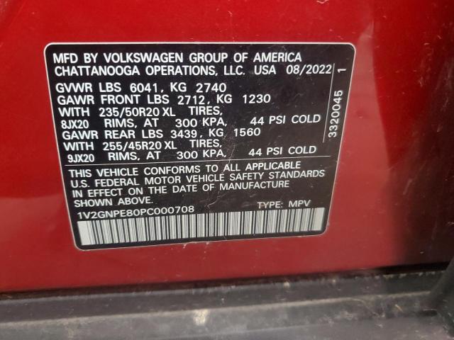 1V2GNPE80PC000708 - 2023 VOLKSWAGEN ID.4 PRO S 红色 照片 13