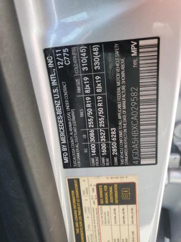 4JGDA5HBXCA029582 - 2012 MERCEDES-BENZ ML 350 4MATIC WHITE photo 13