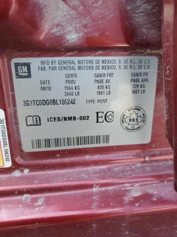 3G1TC6DG8BL106242 - 2011 CHEVROLET AVEO LT RED photo 13