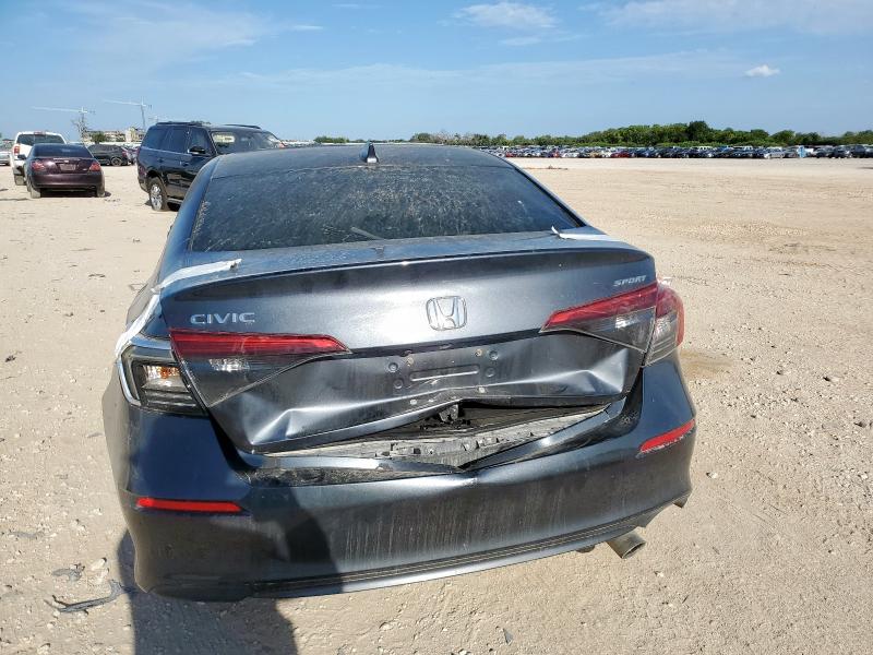 2HGFE2F54NH600163 - 2022 HONDA CIVIC SPORT GRAY photo 6