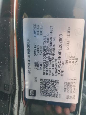 1GCPSCEK4P1202803 - 2023 CHEVROLET COLORADO LT BLACK photo 12