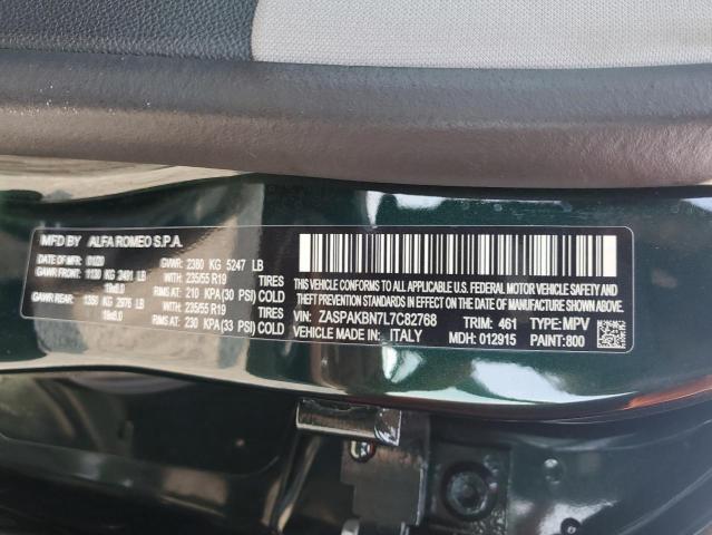 ZASPAKBN7L7C82768 - 2020 ALFA ROMEO STELVIO TI GREEN photo 14