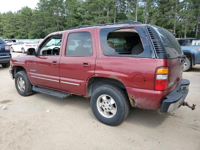 1GNEK13Z72J223270 - 2002 CHEVROLET TAHOE K1500 BURGUNDY photo 2