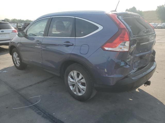 5J6RM4H71EL001551 - 2014 HONDA CR-V EXL BLUE photo 2