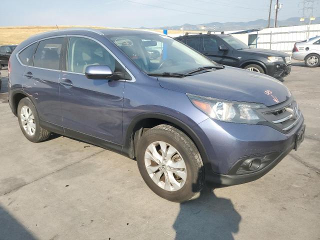 5J6RM4H71EL001551 - 2014 HONDA CR-V EXL BLUE photo 4