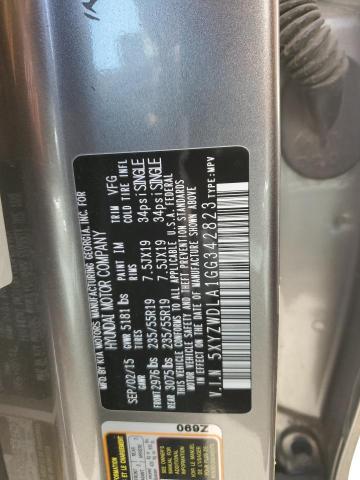 5XYZWDLA1GG342823 - 2016 HYUNDAI SANTA FE S GRAY photo 14