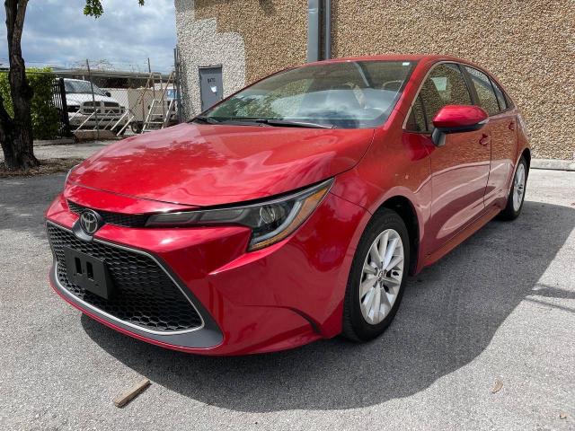 5YFFPMAE1MP160388 - 2021 TOYOTA COROLLA XLE RED photo 2