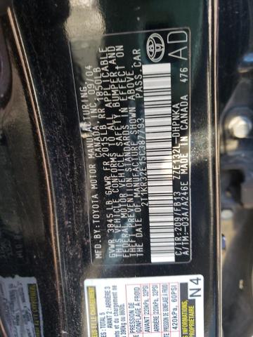 2T1KR32E15C387793 - 2005 TOYOTA COROLLA MA XR BLACK photo 10