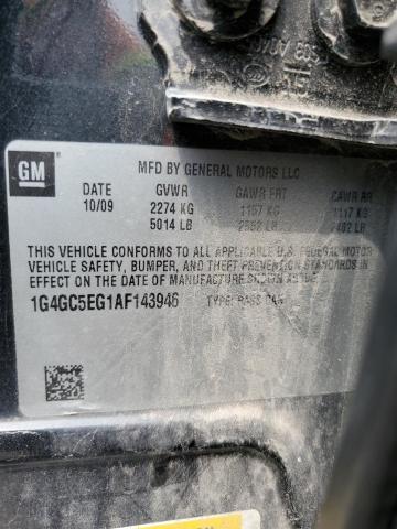 1G4GC5EG1AF143946 - 2010 BUICK LACROSSE CXL შავი ფოტო 13