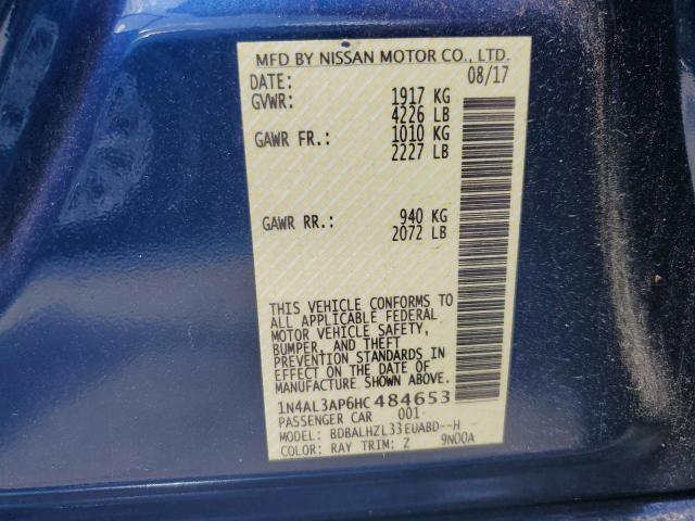 1N4AL3AP6HC484653 - 2017 NISSAN ALTIMA 2.5 BLUE photo 12