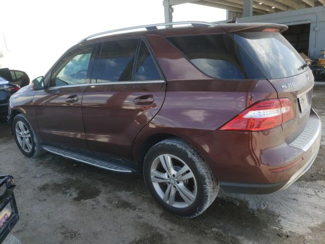 4JGDA5HBXDA217889 - 2013 MERCEDES-BENZ ML 350 4MATIC BURGUNDY photo 2