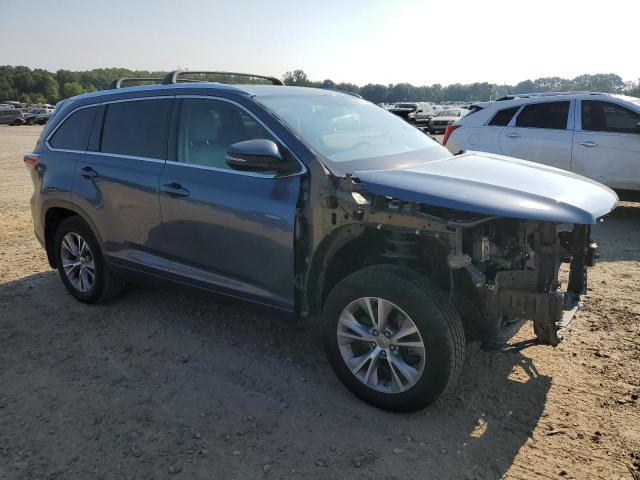 5TDKKRFH3FS071655 - 2015 TOYOTA HIGHLANDER XLE Azul foto 4