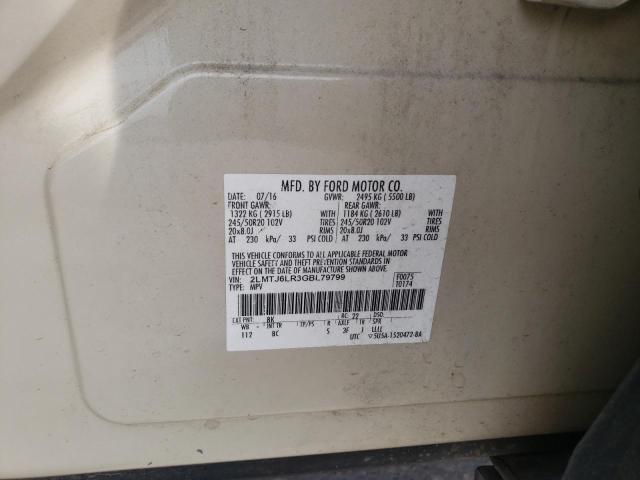 2LMTJ6LR3GBL79799 - 2016 LINCOLN MKX RESERVE Qızıl foto 13