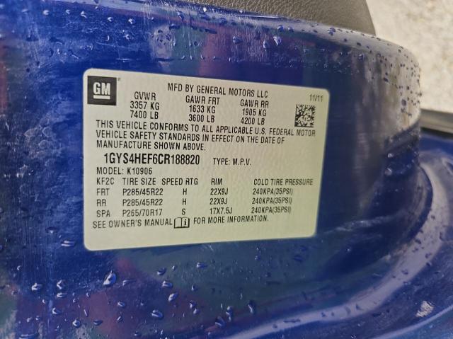 1GYS4HEF6CR188820 - 2012 CADILLAC ESCALADE ESV LUXURY 蓝色 照片 10