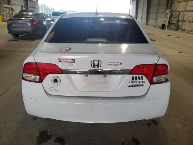 JHMFA3F28AS007915 - 2010 HONDA CIVIC HYBRID WHITE photo 6