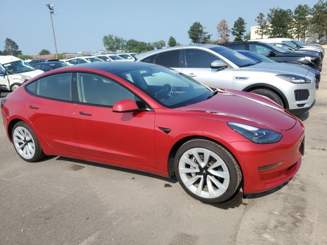 5YJ3E1EA9NF304751 - 2022 TESLA MODEL 3 RED photo 4