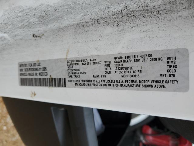 3C6LRVDG3NE111395 - 2022 RAM PROMASTER 2500 HIGH თეთრი ფოტო 13