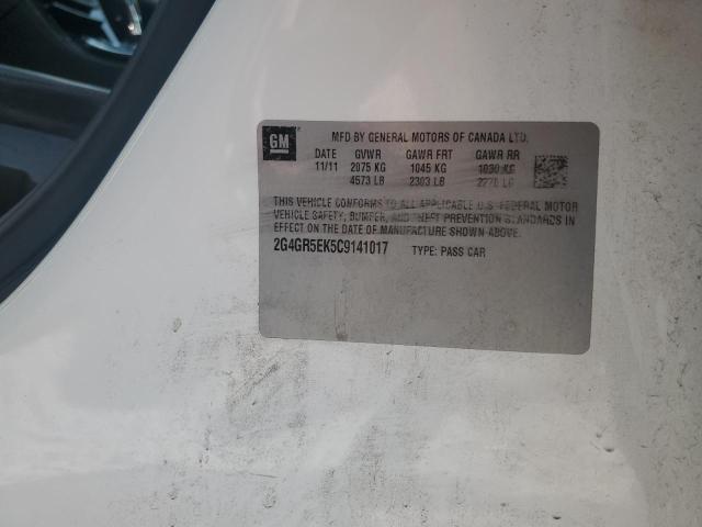 2G4GR5EK5C9141017 - 2012 BUICK REGAL 白色 照片 14