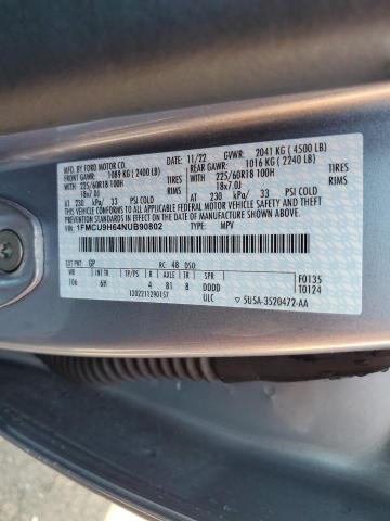 1FMCU9H64NUB90802 - 2022 FORD ESCAPE SEL SILVER photo 14