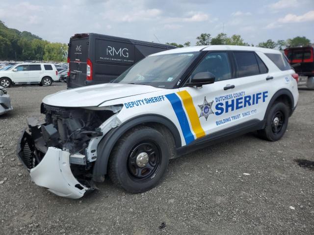 1FM5K8ABXNGC25129 - 2022 FORD EXPLORER POLICE INTERCEPTOR WHITE photo 1