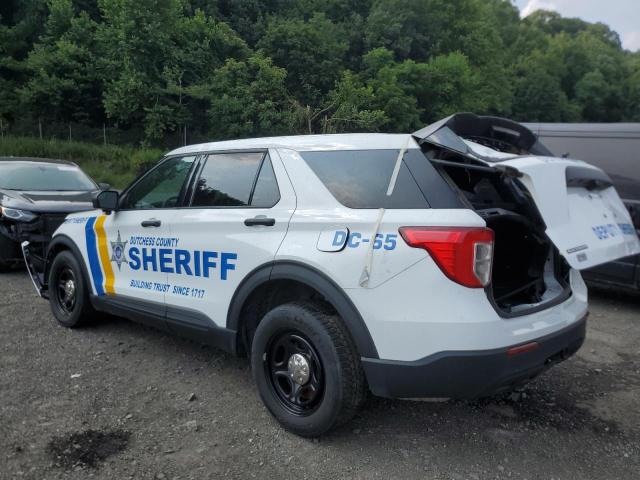 1FM5K8ABXNGC25129 - 2022 FORD EXPLORER POLICE INTERCEPTOR WHITE photo 2
