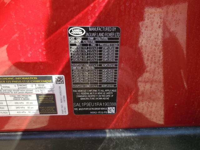 SAL1P9EU1RA190388 - 2024 LAND ROVER RANGE ROVE SE RED photo 13