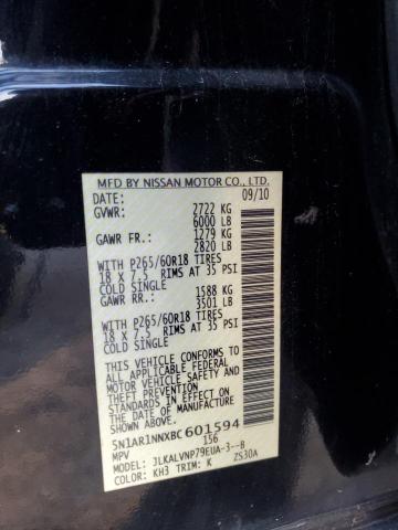 5N1AR1NNXBC601594 - 2011 NISSAN PATHFINDER S 黑色 照片 13