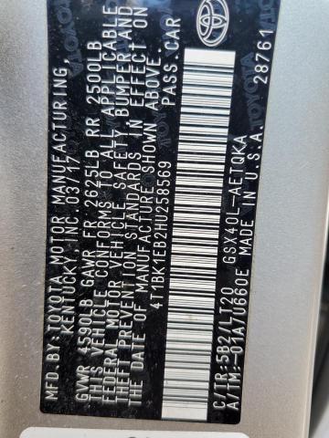 4T1BK1EB2HU258569 - 2017 TOYOTA AVALON XLE თაფლისფერი ფოტო 13