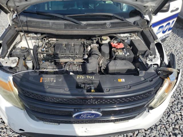 1FM5K8AR8FGB52034 - 2015 FORD EXPLORER POLICE INTERCEPTOR თეთრი ფოტო 12