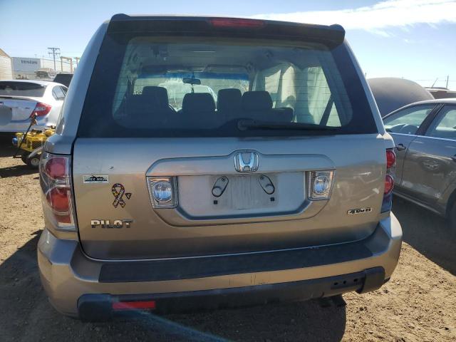 2HKYF18117H536456 - 2007 HONDA PILOT LX GOLD photo 6