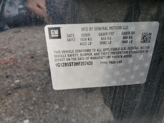 1G1ZB5ST0HF257439 - 2017 CHEVROLET MALIBU LS 黑色 照片 12