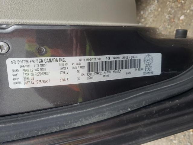 2C4RC1BG3FR721104 - 2015 CHRYSLER TOWN & COU TOURING 灰色 照片 14