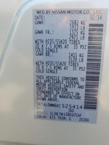 5N1AL0MM6EC525414 - 2014 INFINITI QX60 SILVER photo 13