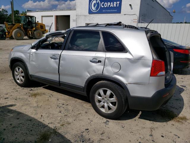 5XYKT3A6XDG363183 - 2013 KIA SORENTO LX SILVER photo 2