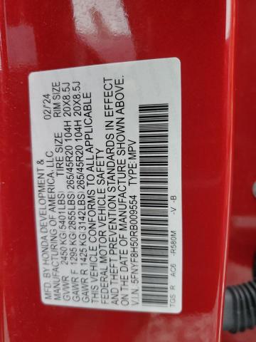 5FNYF8H50RB009554 - 2024 HONDA PASSPORT EXL Kırmızı fotoğraf 13
