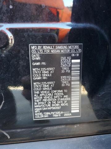 KNMAT2MVXKP560597 - 2019 NISSAN ROGUE S BLACK photo 14