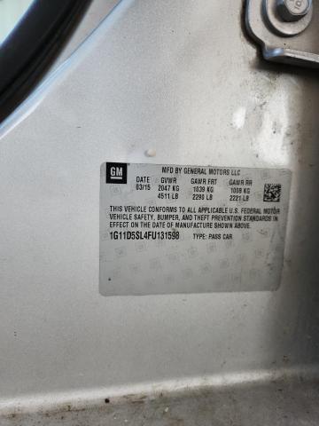 1G11D5SL4FU131598 - 2015 CHEVROLET MALIBU 2LT 银色 照片 12