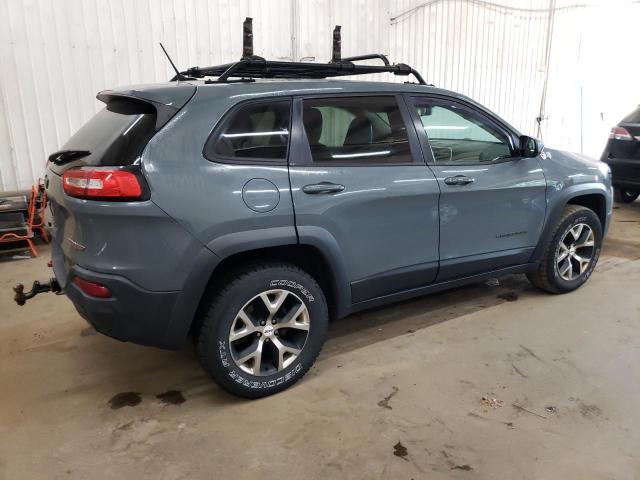 1C4PJMBS5EW160929 - 2014 JEEP CHEROKEE TRAILHAWK BLUE photo 3