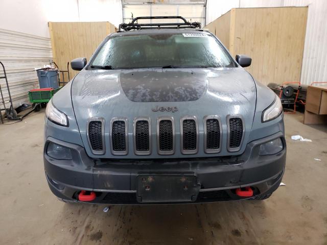 1C4PJMBS5EW160929 - 2014 JEEP CHEROKEE TRAILHAWK BLUE photo 5