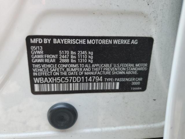WBAXH5C57DD114794 - 2013 BMW 528 XI Biały zdjęcie 12