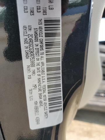 2C4RDGCG3KR753088 - 2019 DODGE GRAND CARAVAN SXT BLACK photo 13