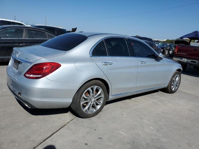 55SWF4KB2FU012268 - 2015 MERCEDES-BENZ C 300 4MATIC SILVER photo 3