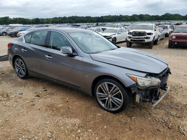 JN1BV7AR8EM681219 - 2014 INFINITI Q50 BASE GRAY photo 4