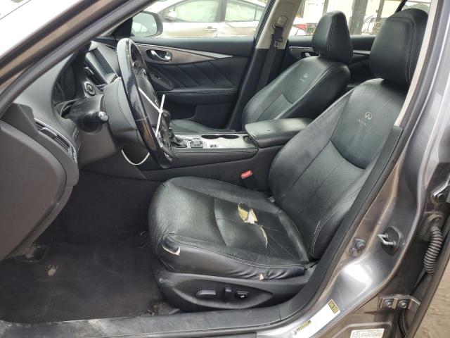 JN1BV7AR8EM681219 - 2014 INFINITI Q50 BASE GRAY photo 7
