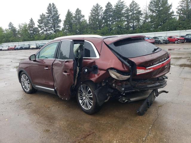 2LMTJ8LR7GBL61110 - 2016 LINCOLN MKX RESERVE 勃艮第红 照片 2